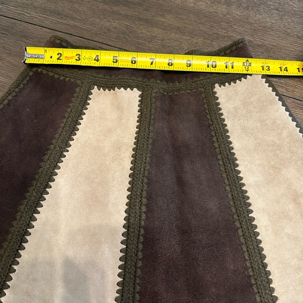 Buff Genuine Leather Patchwork‎ Jacket - Picture 4 of 5